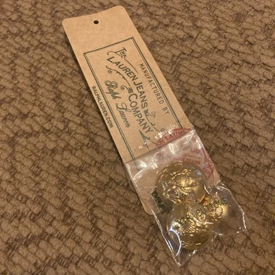 Vtg New 3 Ralph Lauren Buttons WATERBURY  CO NAVY MILITARY EAGLE ANCHOR  Crest - Image 1 of 4