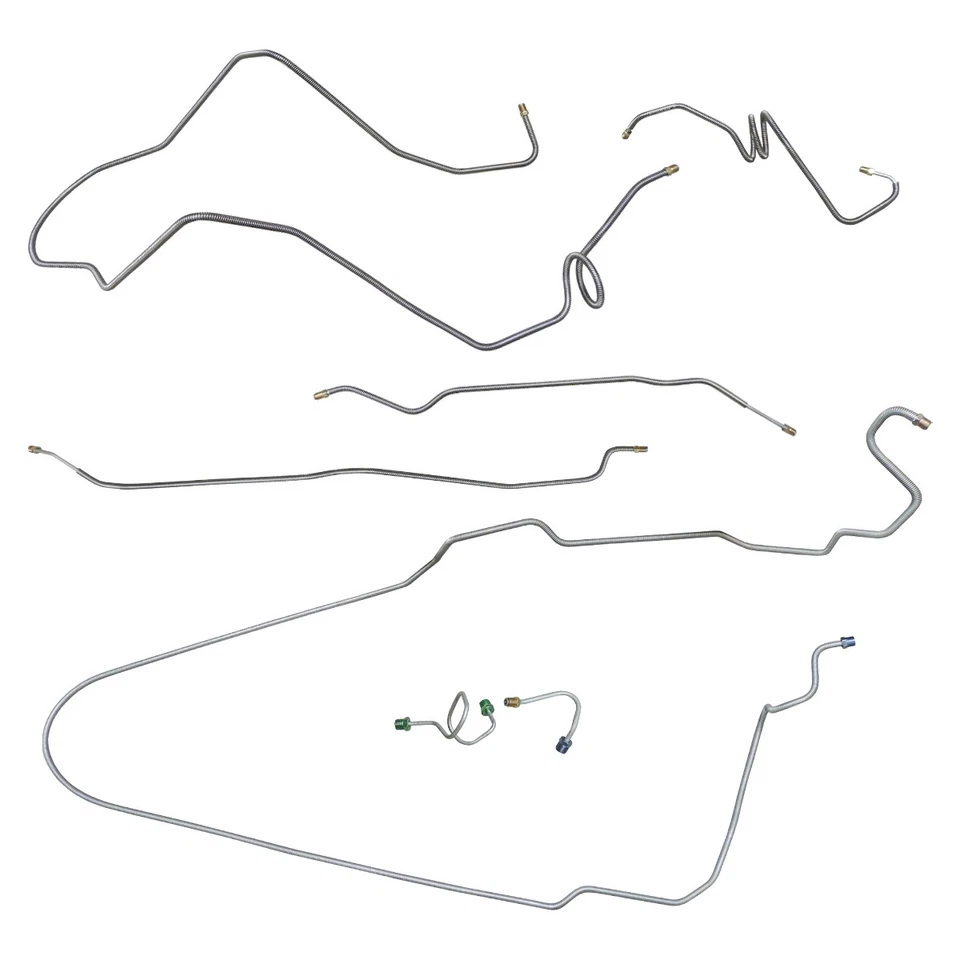 Chevrolet Nova 1975-76 Juego completo de líneas de freno de disco eléctrico acero inoxidable Foto 1 de 4