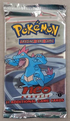 POKEMON CARDS Sealed Booster Pack: NEO GENESIS, 2000, Unweighed, FIRST EDITION - Image 1 of 2