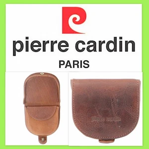 Monedero de cuero italiano Pierre Cardin billetera genuina protección RFID - coñac - Imagen 1 de 3