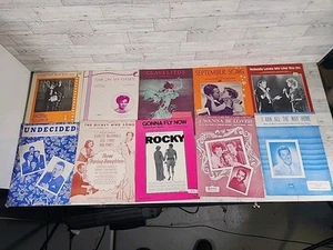 10 Vintage Sheet Music Lot Antique Piano Gospel Jazz USA 50s 60s 70s - Picture 1 of 11