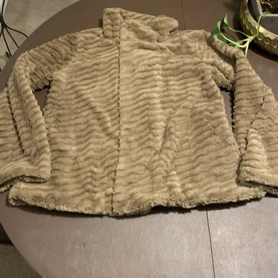 Chaqueta Patagonia Imitación Piel Cremallera Manga Larga Talla Grande Marrón Suave Foto 1 de 4