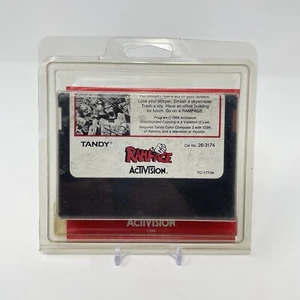 Vintage RAMPAGE smash & trash Tandy TRS-80 game cartridge 26-3174 Color Computer - Picture 1 of 3
