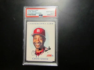 1992 Score Ozzie Smith Signed Baseball Card PSA Cert Encapsulated - Picture 1 of 4