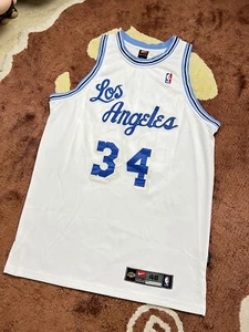 Autentica maglia Shaquille O'Neal Los Angeles Lakers 48 XL Nike Script Shaq NBA - Foto 1 di 12