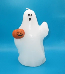 NEW Halloween GHOST  Wax Candle 48  Hr Burn Time 6 1/4"Tall - Picture 1 of 5