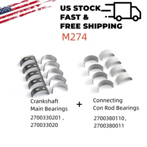 Crankshaft Bearings + Connecting Bearings For Mercedes C300 M270 M274 M133 2.0 T - Picture 1 of 7