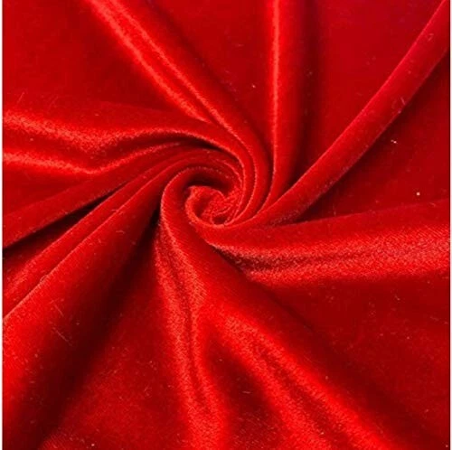 3Y Red Tunic Fabric Velvet Dressmaking Crafted Material Sewing Fabric 58"W Veil - Image 1 of 1