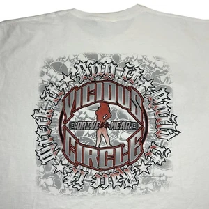 Vintage Y2K Vicious Circle Off Road Racing Tee Shirt Mens 3XL Babe Drive Wear - Picture 1 of 10