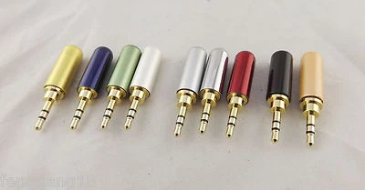 1x Gold 2.5mm 3 Pole Stereo Male Repair Headphone Metal Audio Earphone Connector - Image 1 of 3