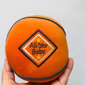 Vintage Eden Toys Plush Basketball Chime Rattle Ball "All Star Baby" So Cute!