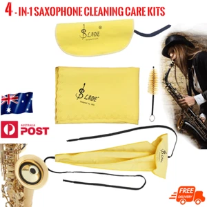 4PCS Saxophone Cleaning Swab Set Cloth Wind Instruments Kit Mouthpiece Accessory - Picture 1 of 11