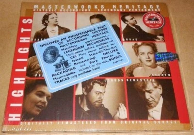 MASTERWORKS HERITAGE:HIGHLIGHTS:HISTORIC RECORDINGS-CD FACTORY SEALED-(CLASSICAL - Image 1 of 2