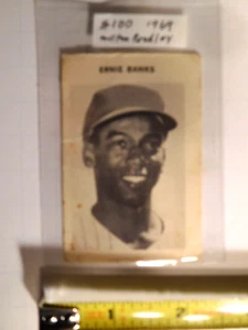 Vintage 1969 Milton Bradley Ernie Banks Baseball Card - Picture 1 of 4