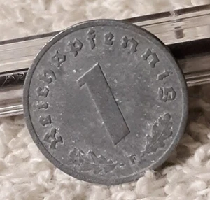Dark 1942 WW2 1 Reichspfennig ~ German ~ Germany ~ Heavily Circulated - Picture 1 of 13