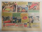 Eveready Battery Ad: The Skid Of Death ! from 1940's 7.5  x 10 inches