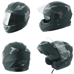 Casco Modulare Apribile Moto Touring Sport Visiera Parasole Nero opaco - Imagen 1 de 15