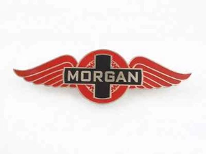 Vintage Morgan Cars Car Metal Bonnet Hood Badge Emblem Red & Black #24C20 - Bild 1 von 8