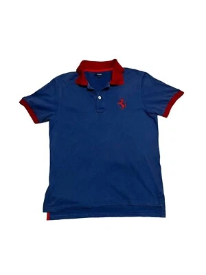 Ferrari Car Polo Shirt Ladies Size M/L Big Horse Logo Blue Red Golf Top Preppy - Image 1 of 4