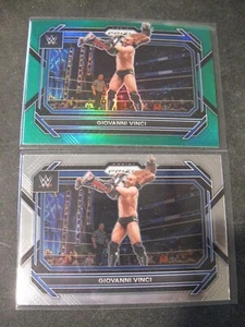 GIOVANNI VINCI 2-CARD LOT 2023 Panini Prizm WWE PRIZMS GREEN/Base #42 Mint - Picture 1 of 2