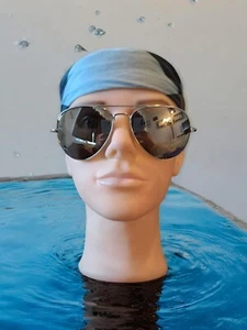 Point Zero Vintage Pilot Sheild silber verspiegeltes Sonnenbrille silberfarbenes Gestell.  - Bild 1 von 14