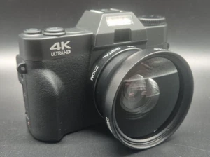 4K Digitalkameras 48MP Kompaktkamera mit Weitwinkel und Makro Objektiv 64GB 1977 - Bild 1 von 7