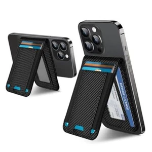 2-in-1 Magsafe Wallet, Upgrade with iPhone Wallet and Black Carbon Fiber - Picture 1 of 7
