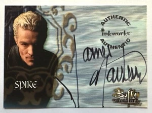 BUFFY THE VAMPIRE SLAYER : JAMES MARSTERS as SPIKE AUTOGRAPH CARD INKWORKS A12 - Foto 1 di 2