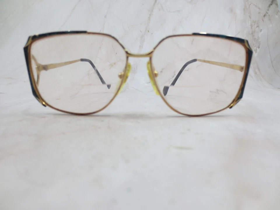 Marco de gafas Geoffrey Beene GB-1027 para mujer dorado azul borde completo 57-13-135 Foto 1 de 4