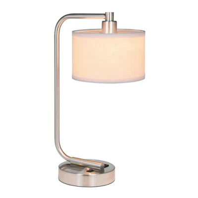 Modern Desk Lamp USB Desk Lamps for Home Lamps for Bedrooms Brushed Nickel - Image 1 of 4