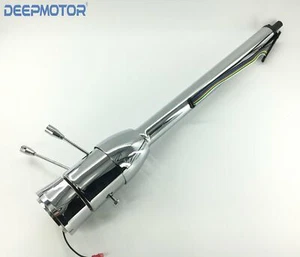 Columna de dirección manual inclinable con acabado cromado de 30"" con adaptador de rueda de 9 orificios sin llave - Imagen 1 de 8