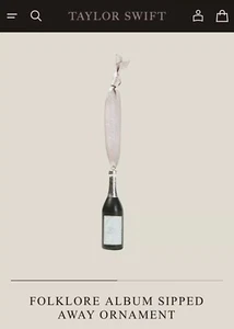 Offizielles Taylor Swift ~ Folklore ~ Champagner-Ornament mit Schlupf - Bild 1 von 2