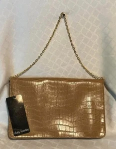 NWT Daisy Fuentes Gold Clutch Bag W/Gold Shoulder Chain - Picture 1 of 8
