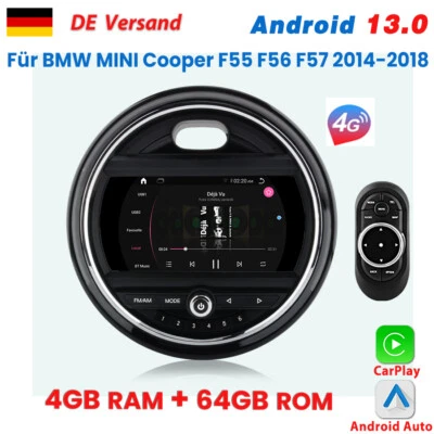Für BMW MINI Cooper F55 F56 F57 2014-2018 Carplay Android13.0 Autoradio GPS NAVI - Bild 1 von 4