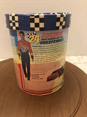1997 Vintage EDY'S JEFF GORDON CHECKERED FLAG GRAND ICE CREAM CONTAINERS empty Cover