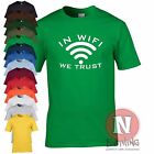 Wifi We Trust Divertido Geek Nerd Hipster Camiseta Tecnología Teléfono Móvil