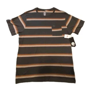Volcom Outstoned Crew Striped T-Shirt XL Short Sleeve Modern Fit Cotton New - Picture 1 of 8