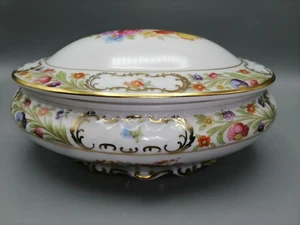 Schumann Arzberg Dresdner Blumen Deckeldose Porzellandose Bonboniere Empress - Bild 1 von 14