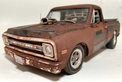 1970 Chevy C10 Rat Rod Drag Outlaw Truck Barn Find Chevrolet Weathered 1/18 ACME - Image 1 of 4