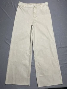 OAT New York Womens Size 10/30 (30x29) High Rise Wide Leg Jeans Pants Raw Hem - Picture 1 of 7