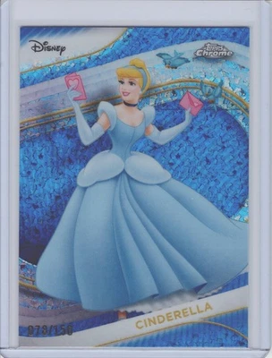 2025 Disney Topps Chrome Cinderella Color Match /150 Blue Mini-Diamond Refractor - Image 1 of 2