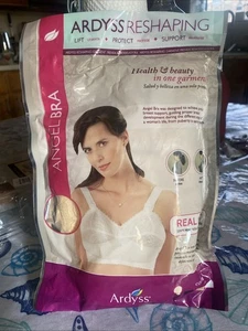 NEW Ardyss Angel Bra Shaping Biege Lace Bra Adjust Wide Strap Wireless Sz 36G - Picture 1 of 4