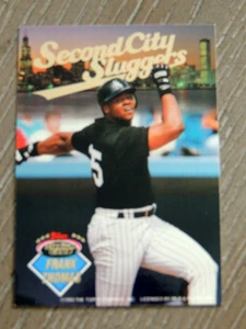 FRANK THOMAS RYNE SANDBERG 1993 TSC "SECOND CITY SLUGGERS" INSERTO CARD #25 HOF - Foto 1 di 2