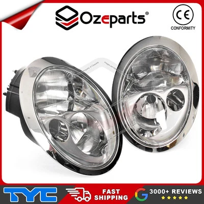 Set Pair LH+RH Head Light Lamp For Mini Hatch R50 Hardtop 2002~2004 - Image 1 of 4
