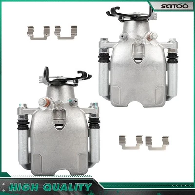 Pair Rear Brake Calipers For 14 15 2016 2017 2018 Chevrolet Impala w/ Bracket - Image 1 of 4