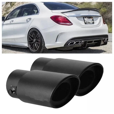 2X For Mercedes GLA45 AMG Car Exhaust Pipe Tip Rear Throat Muffler Tailpipe Foto 1 de 4