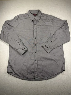 Camisa de vestir Red House para hombre XL gris manga larga abotonada sin planchar 100 % algodón Foto 1 de 4