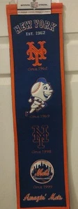 Banner bordado colección Cooperstown de los Mets de Nueva York Winning Streak Heritage - Imagen 1 de 7