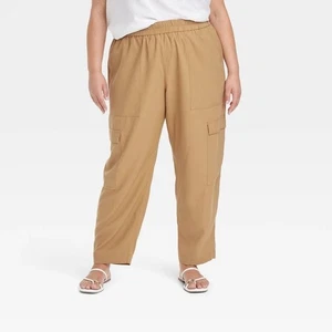 Damen High-Rise Ankle Cargo Hose - a New Day Tan XXL - Bild 1 von 9