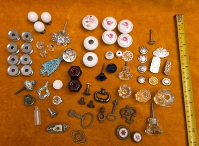 Vintage Drawer Knobs Pulls - Mixed Lot Of 45 - Image 1 of 4